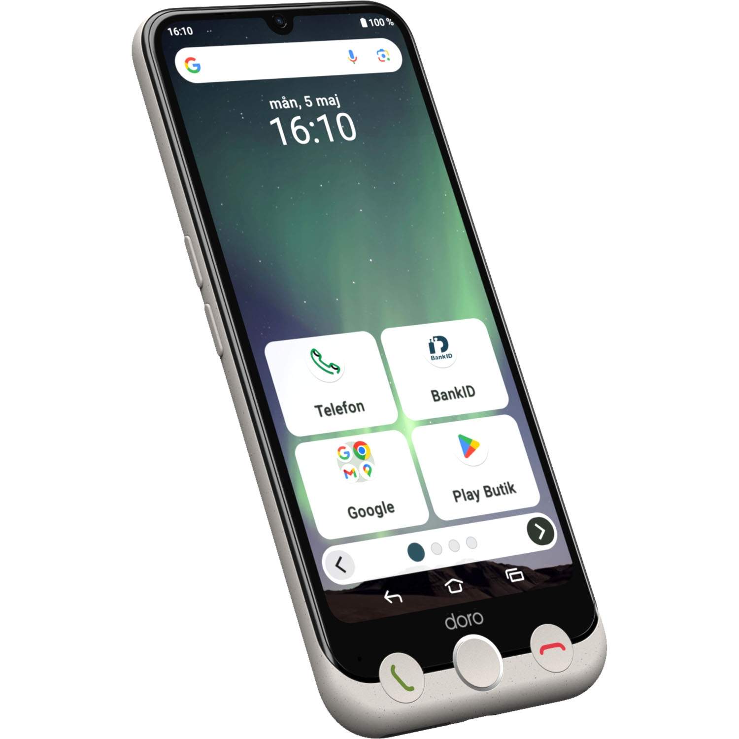 4G-älypuhelin suurella näytöllä ja kahdella kameralla
