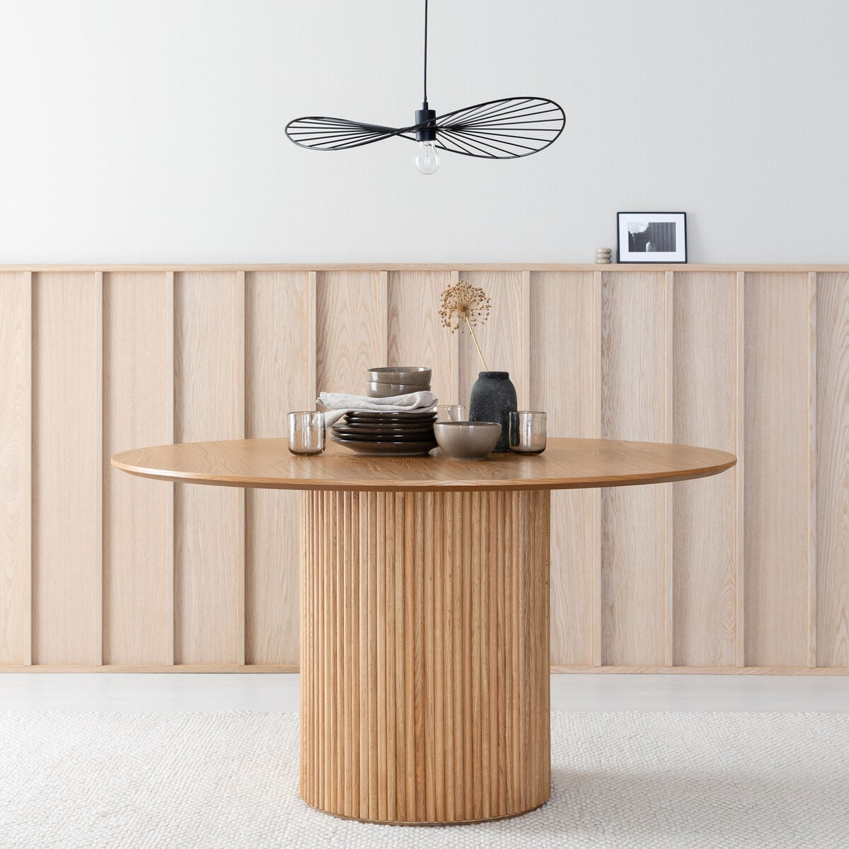 Korpi pyöreä ruokapöytä Ø135 cm tammi 2-laatuinen