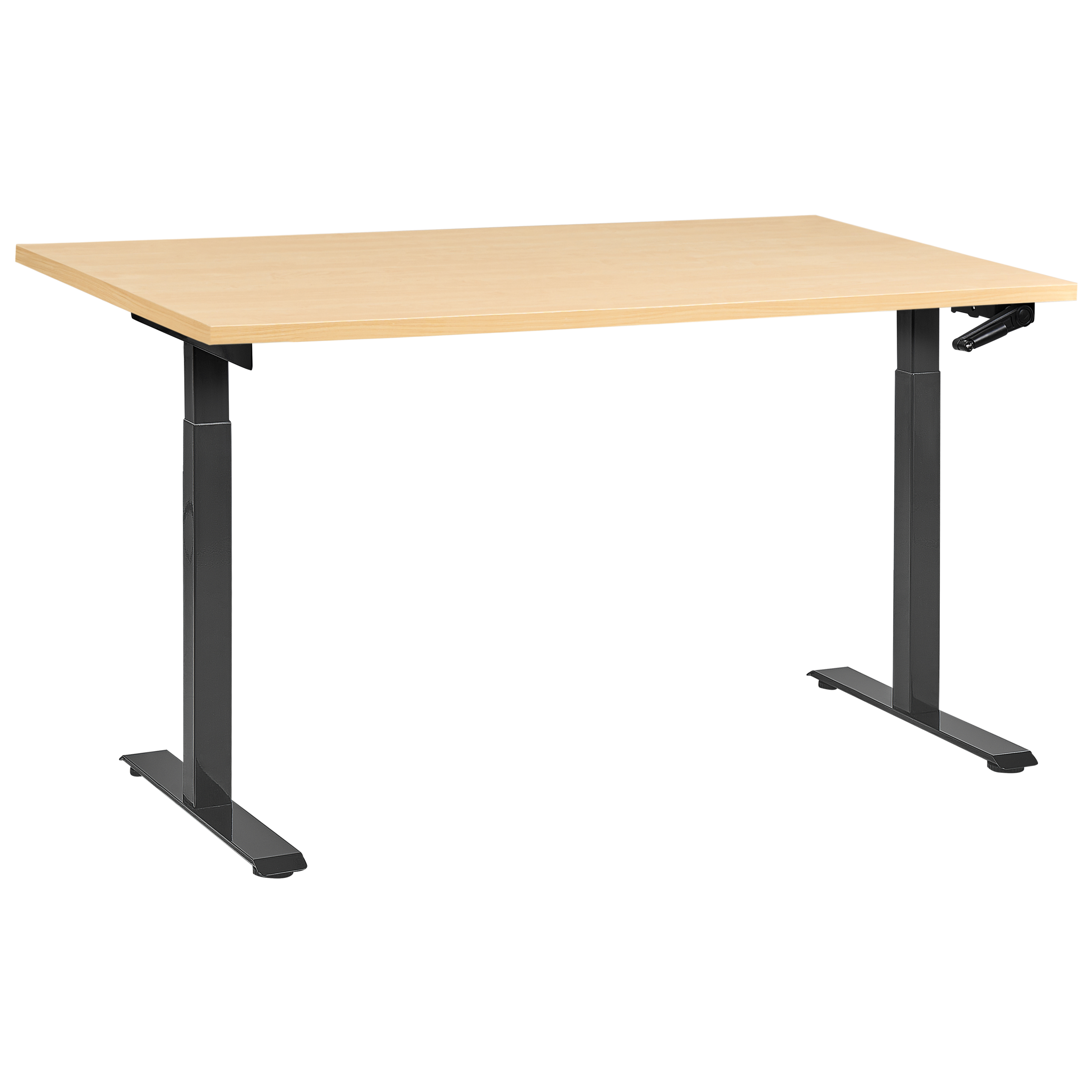 Työpöytä säädettävä DESTINES 160 cm 72 cm Musta/vaaleanruskea
