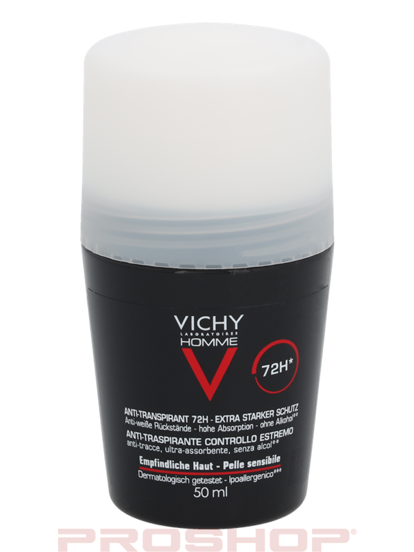 Vichy Homme Roll On Deodorant Sensitive Skin 72H